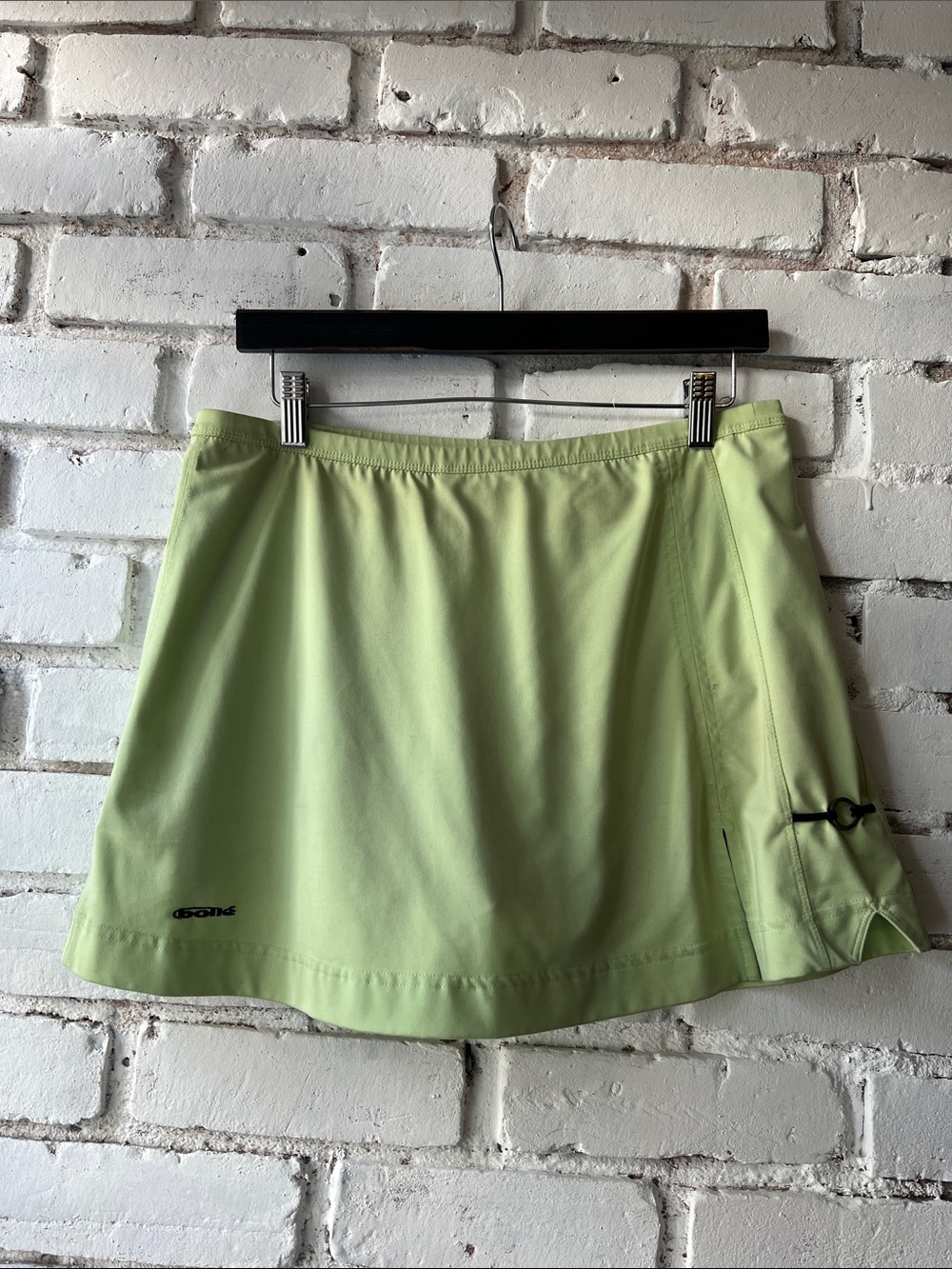 bolle Lime Green Mini Skirt with Side Buckle Detail